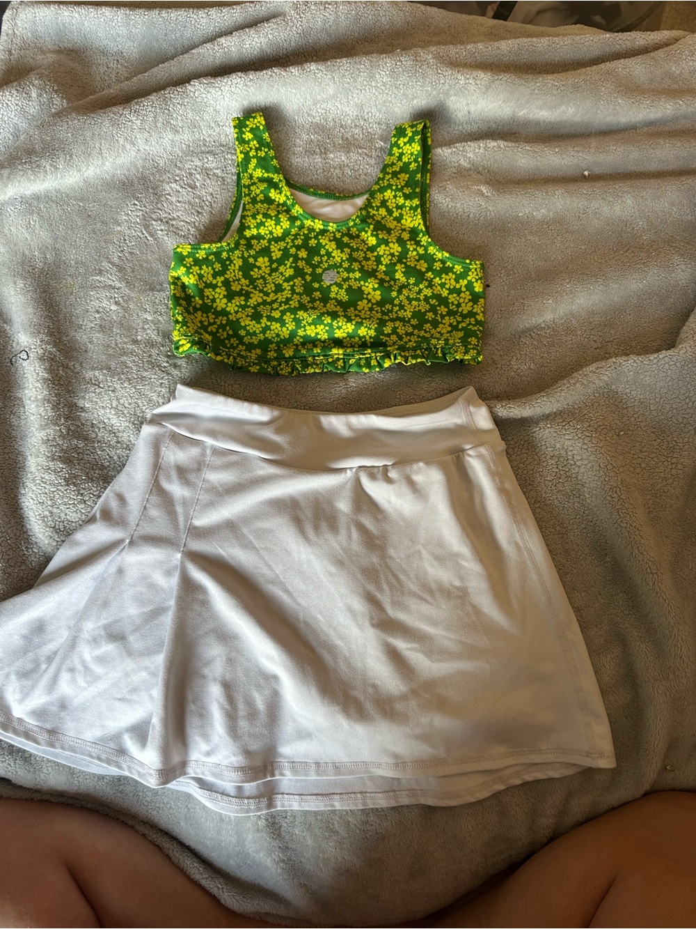 Zella White Circle Skirt